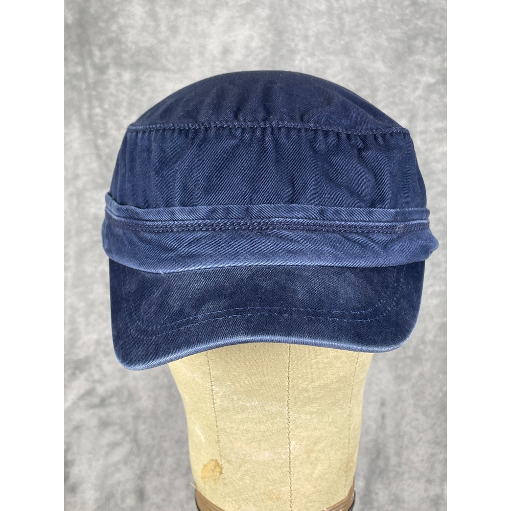 Abercrombie & Fitch Cadet Hat Women OS Navy Blue Excellent Military Moose Logo